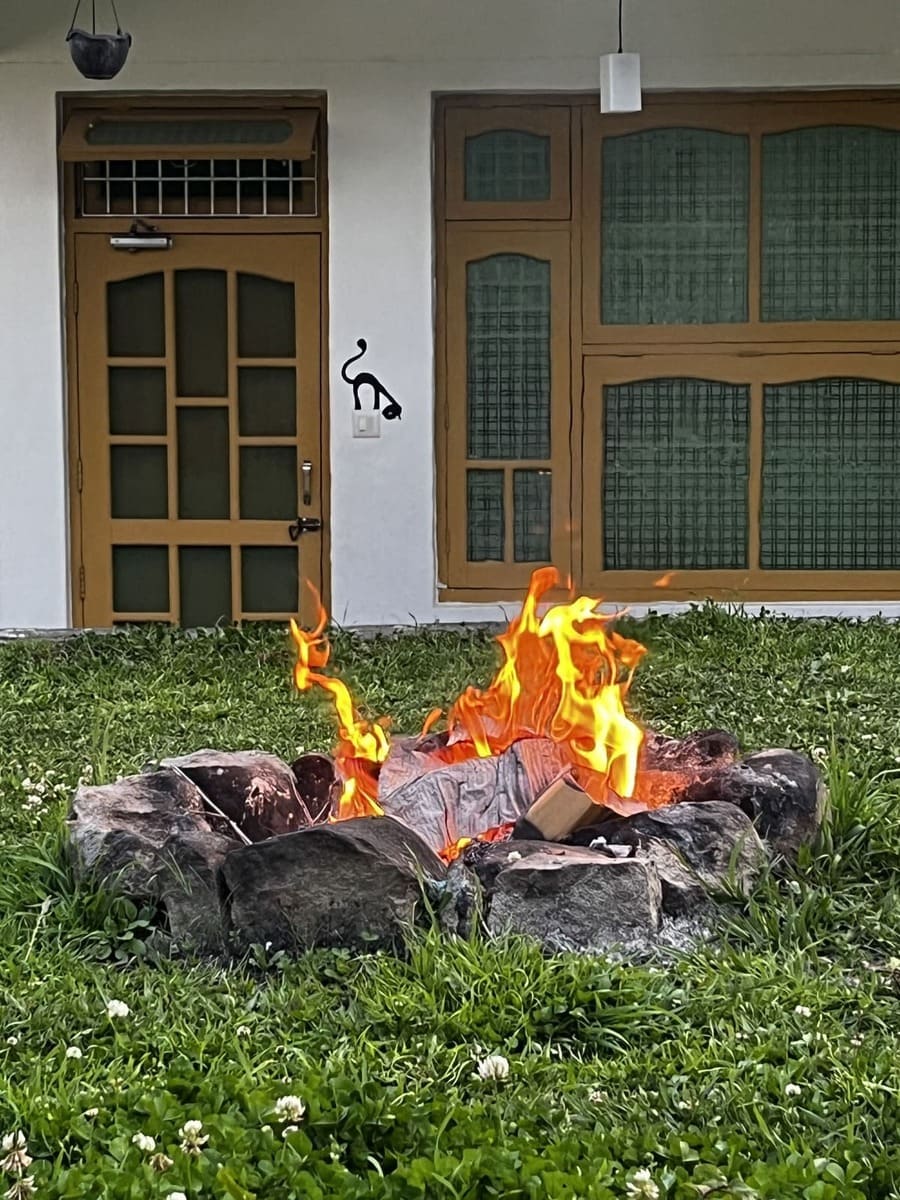 Fire Pit Evening Area