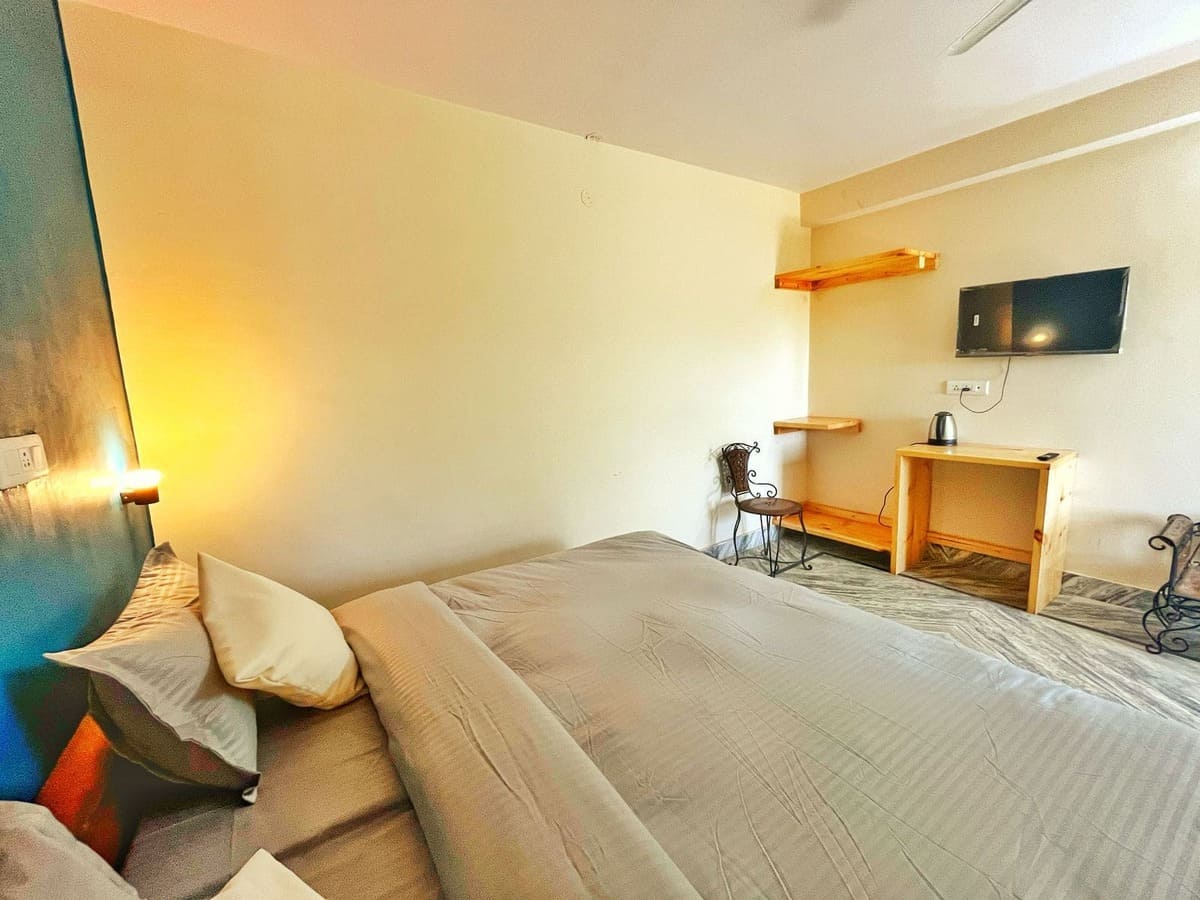 Room with Blue Accent Wall